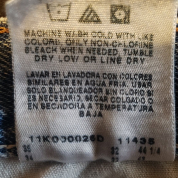 Mens Rustler Blue Jeans 33x32 100% Cotton - Picture 10 of 11